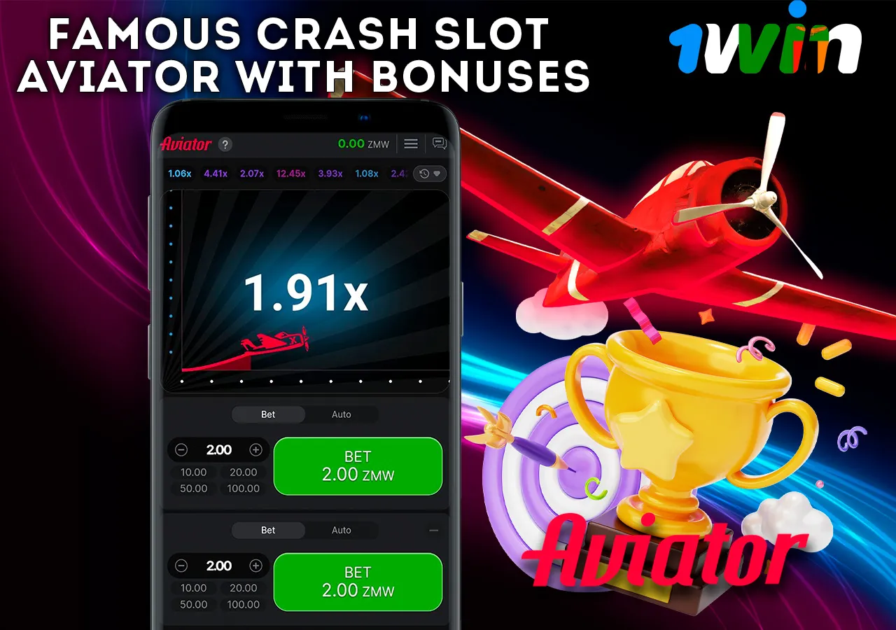 Renowned crash slot game 1Win Aviator loaded with bonuses