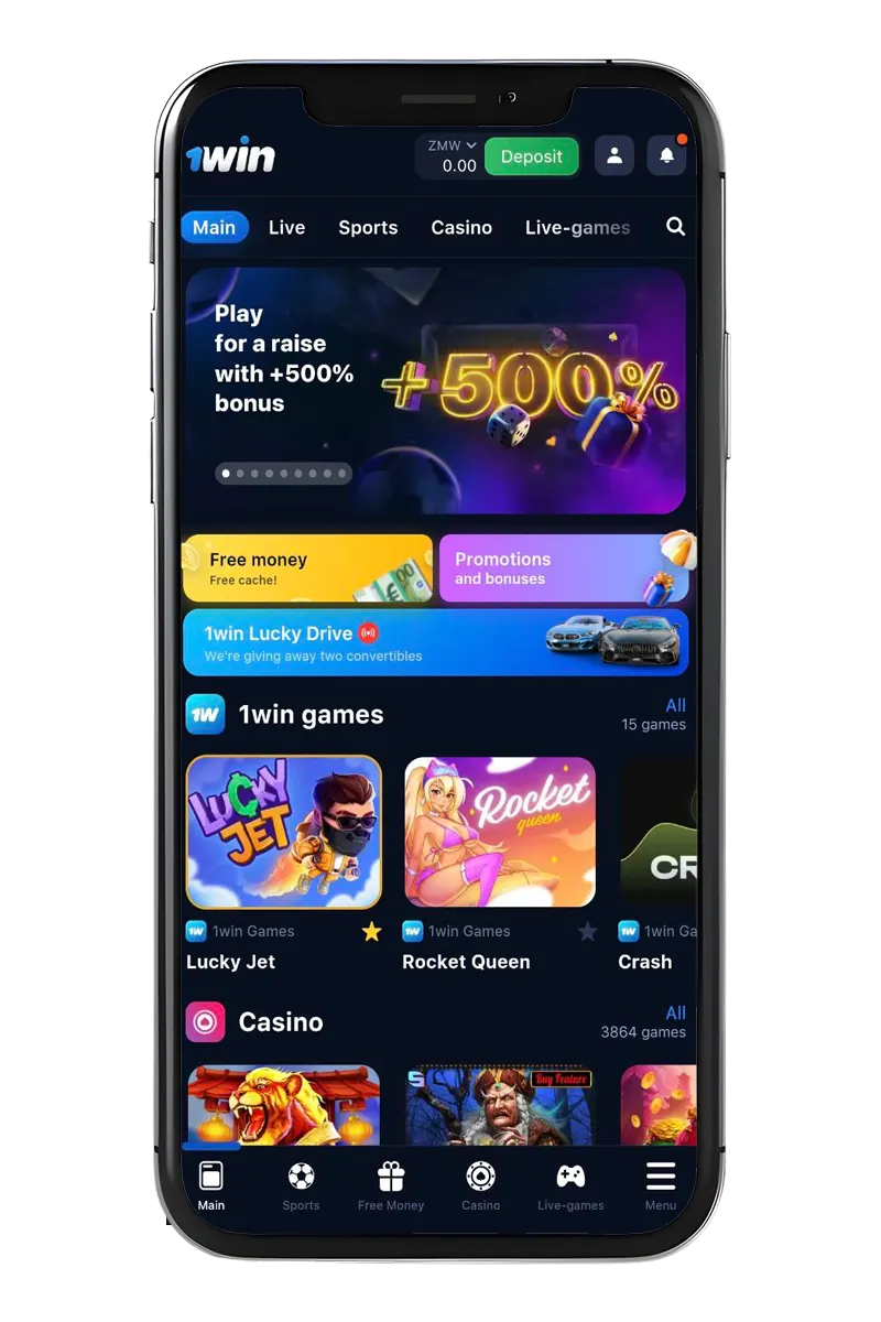 Image displaying the bookmaker interface for mobile users.