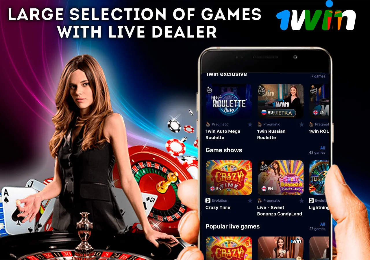 An extensive selection of live dealer games.