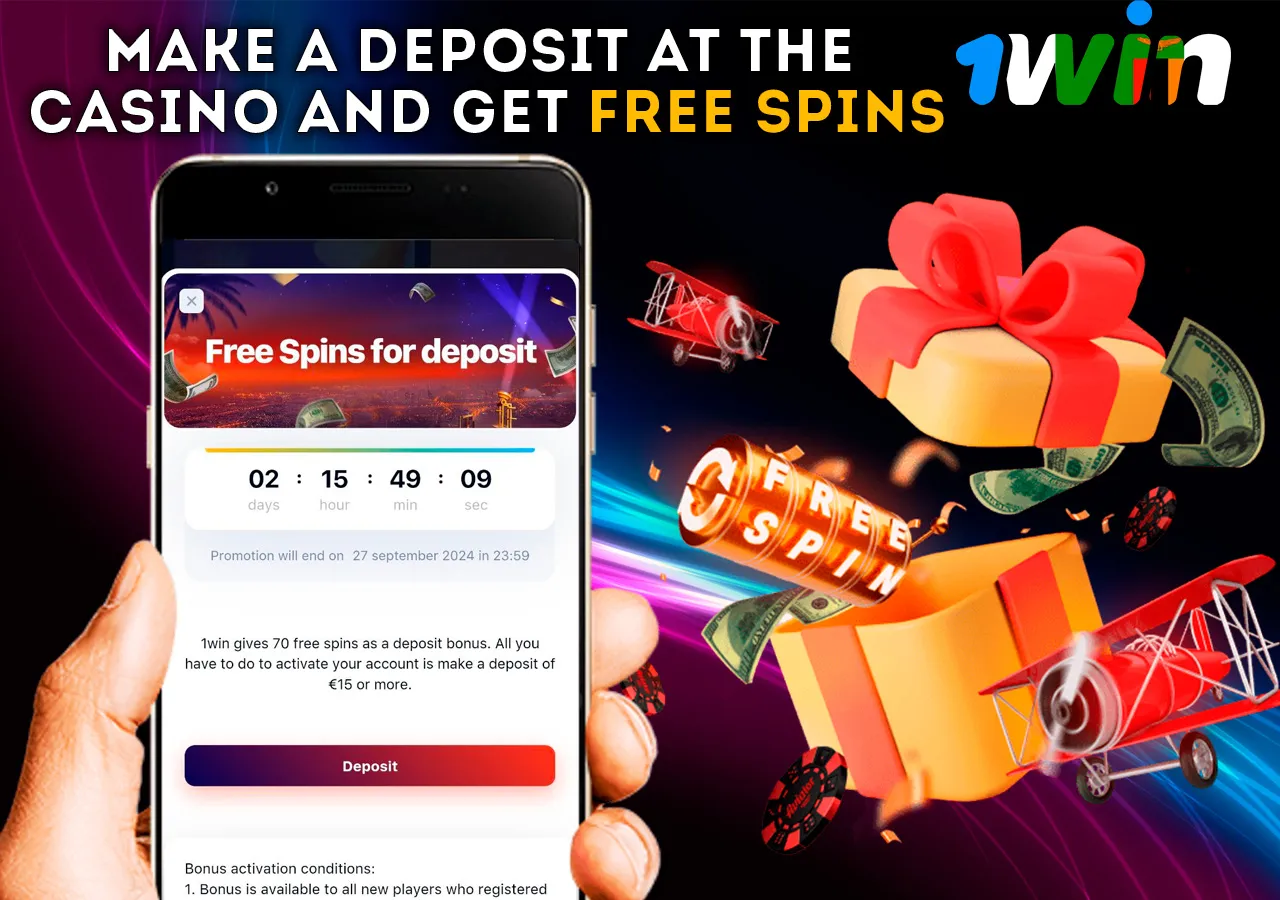 Deposit at the casino to receive these free spins.